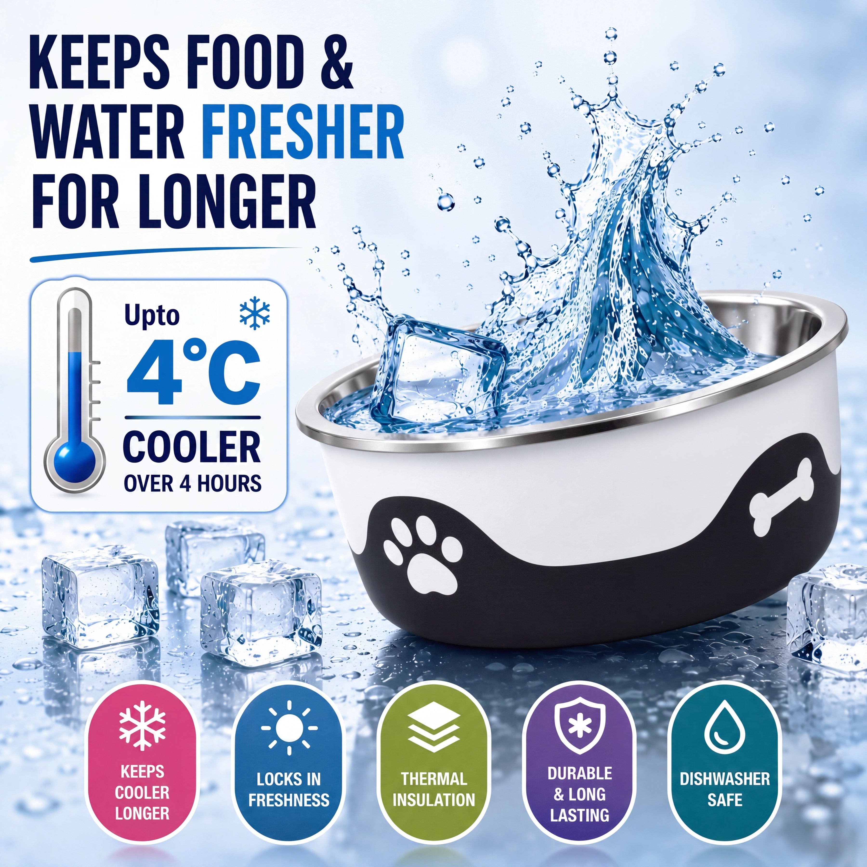 ThermaCool Dog Bowl - Espresso