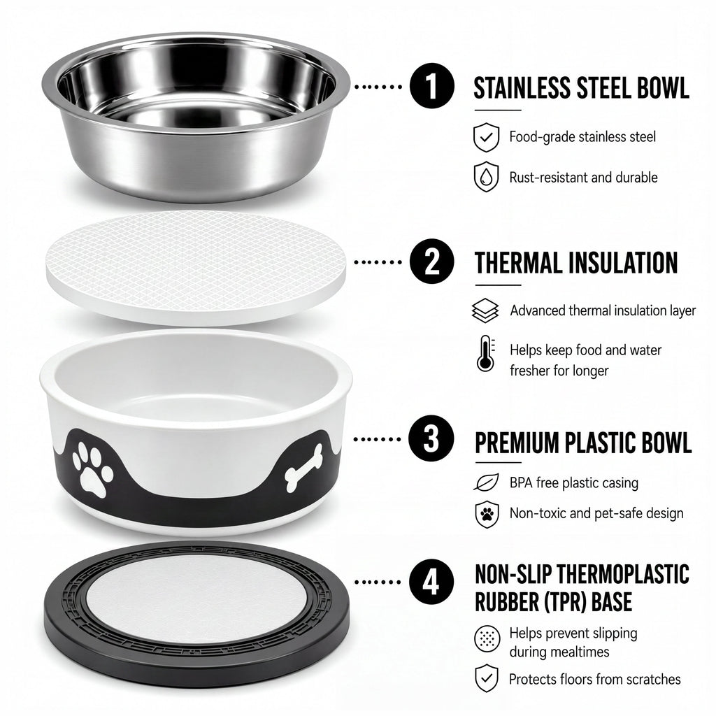 ThermaCool Dog Bowl - Espresso