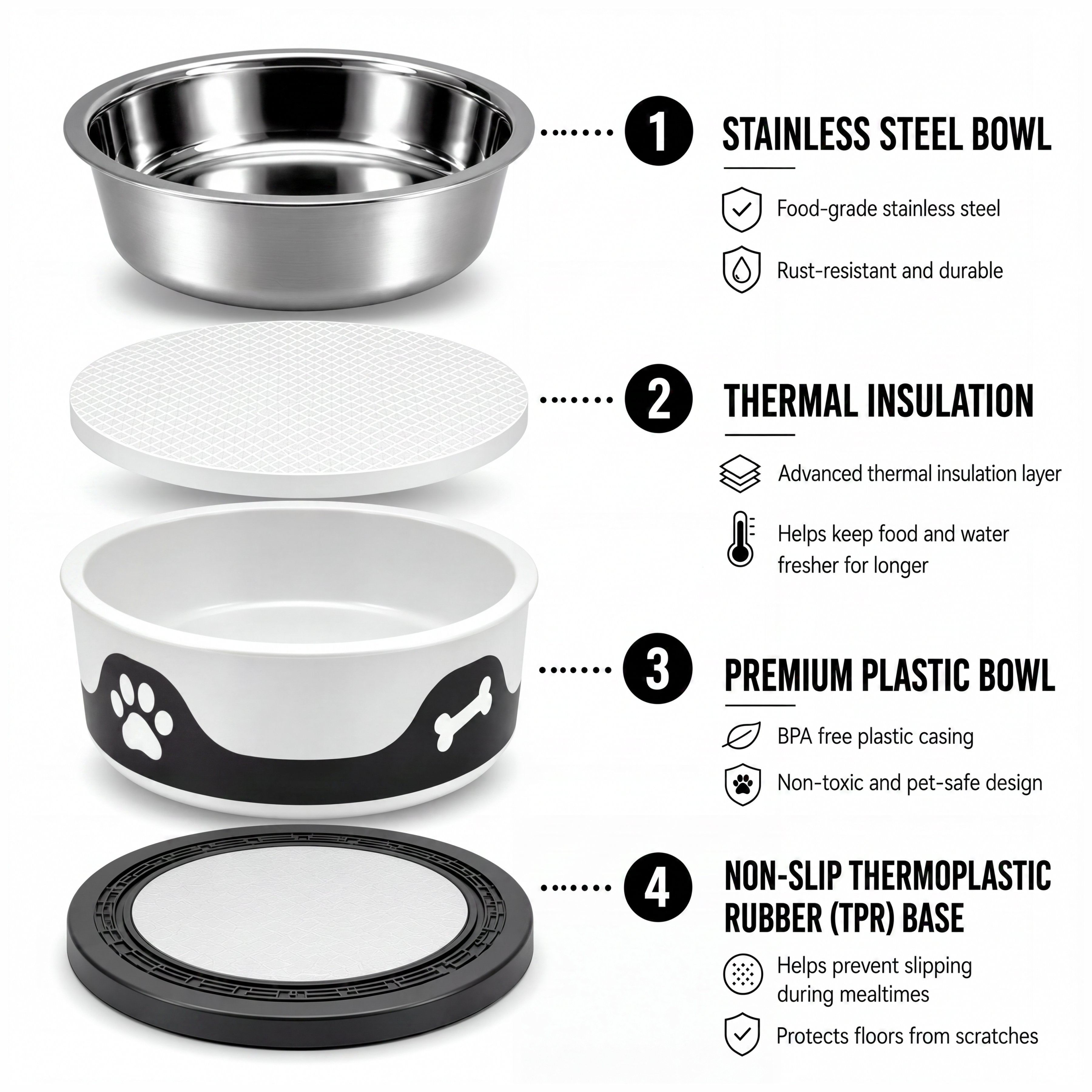 ThermaCool Dog Bowl - Espresso