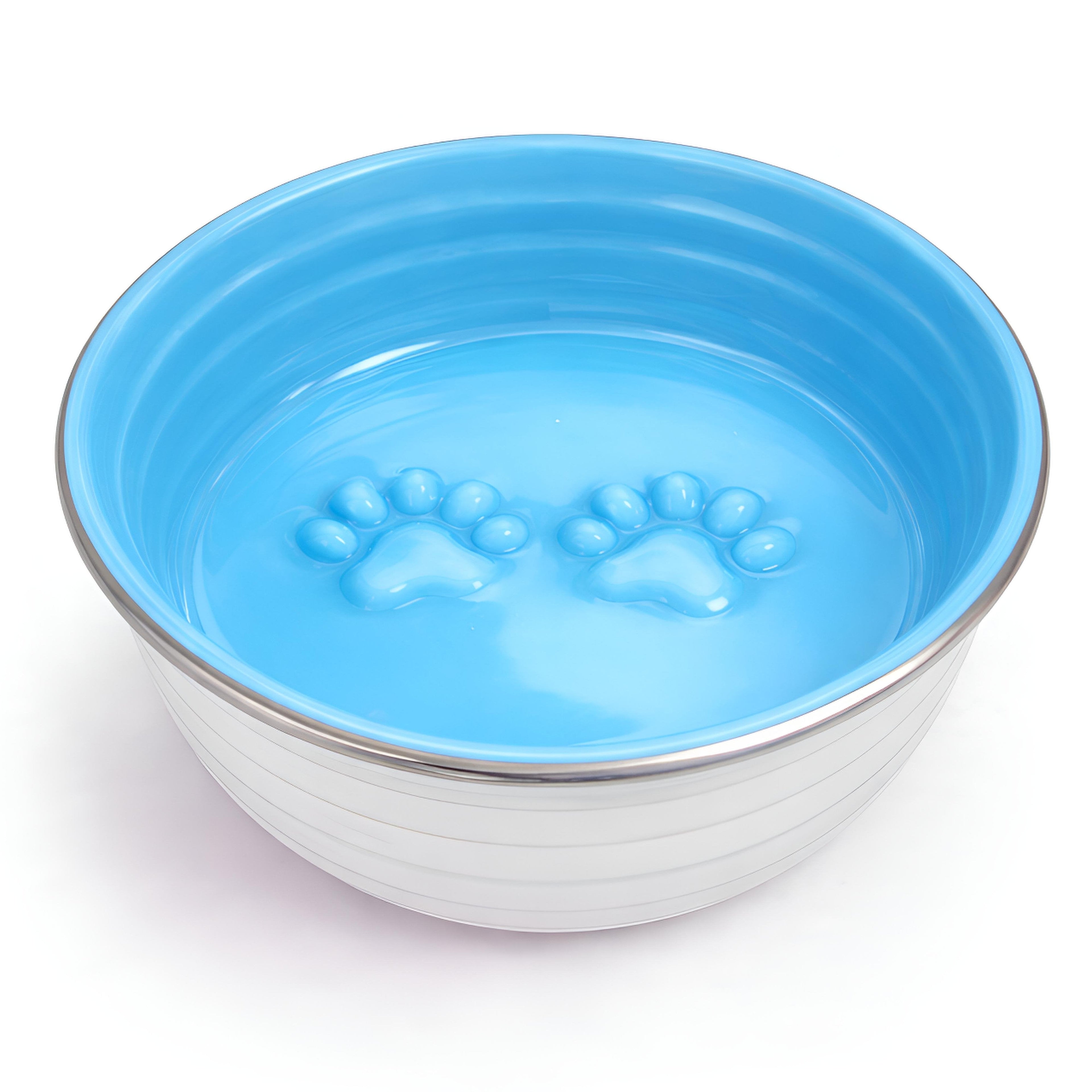 The Poppy Collection Dog Bowl - Blue