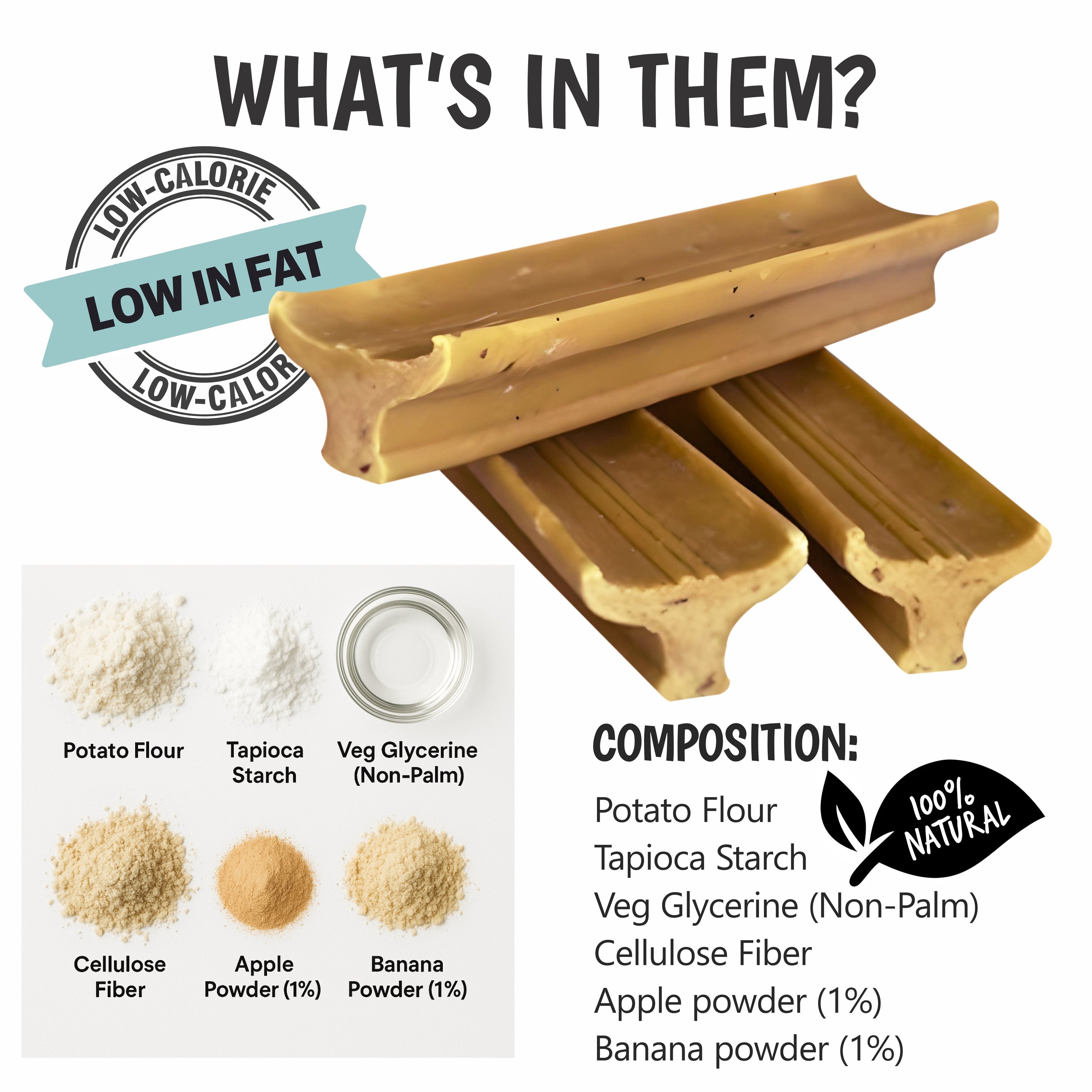 Gently Dently Apple & Banana Dental Treats for Dogs (175g)