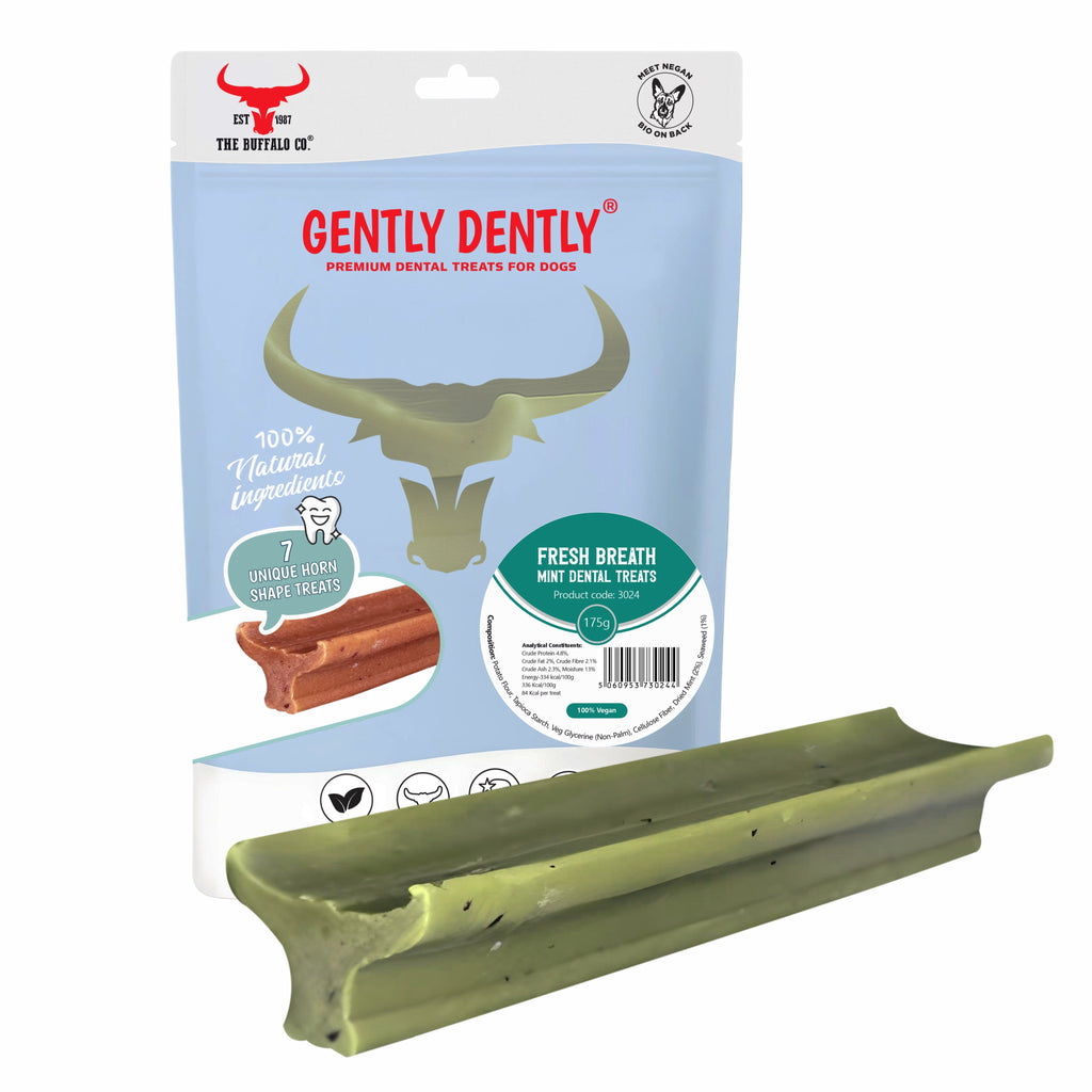 Gently Dently Fresh Breath Mint Dental Treats for Dogs (175g)