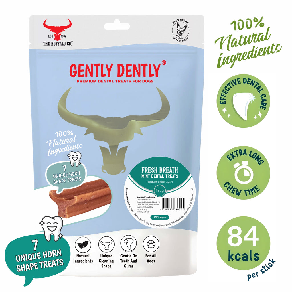 Gently Dently Fresh Breath Mint Dental Treats for Dogs (175g)
