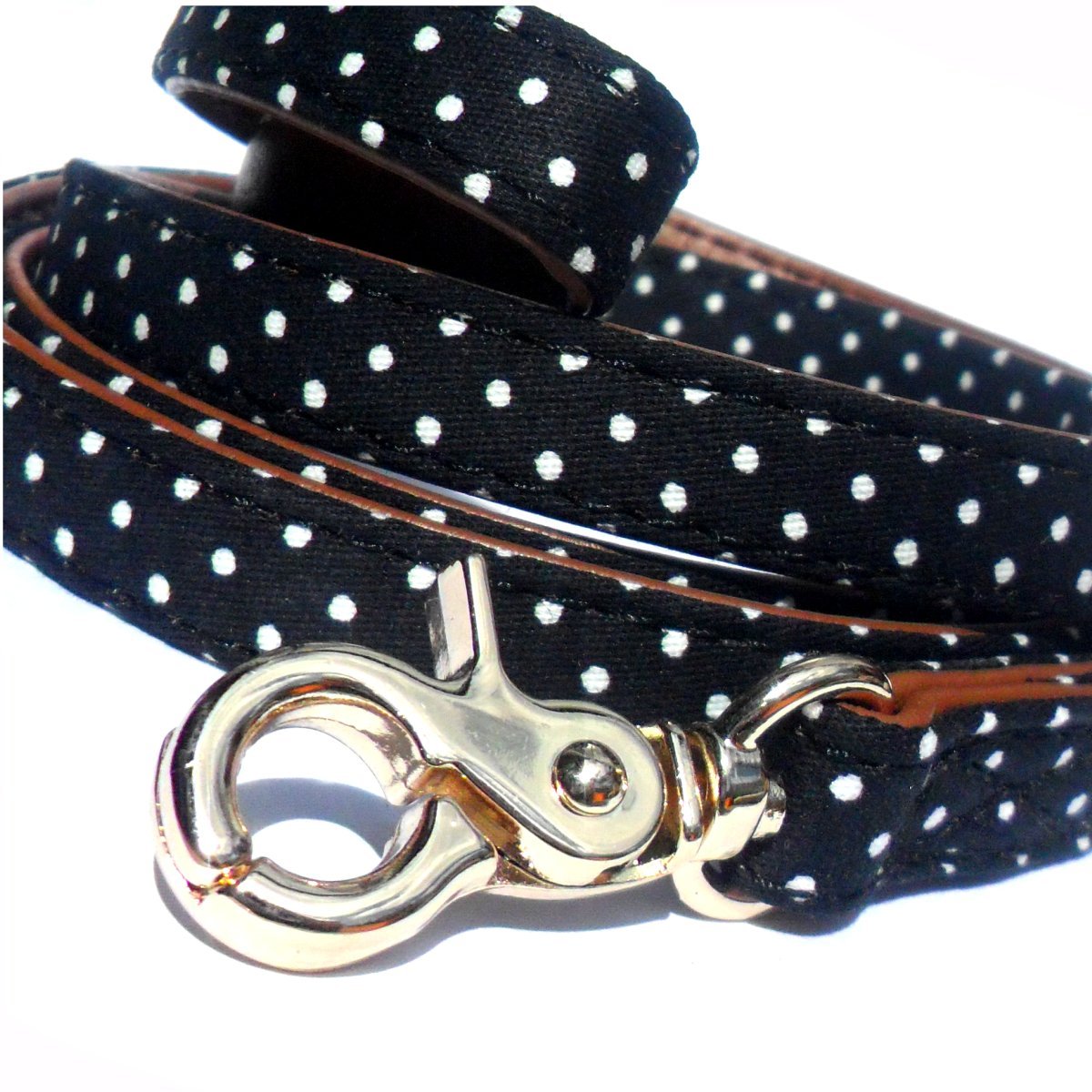 Polka Dot Fabric Dog Lead