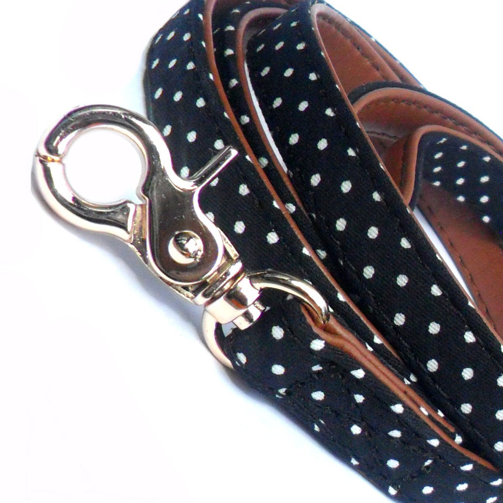 Polka Dot Fabric Dog Lead