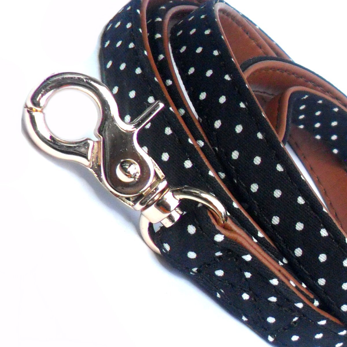 Polka Dot Fabric Dog Lead