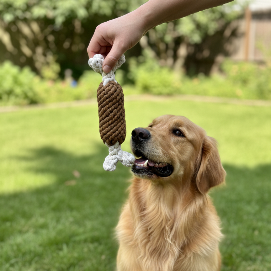 Smoked Ham Rope Dog Toy